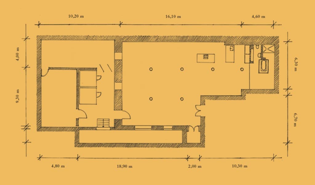 Grundriss der Malzfabrik